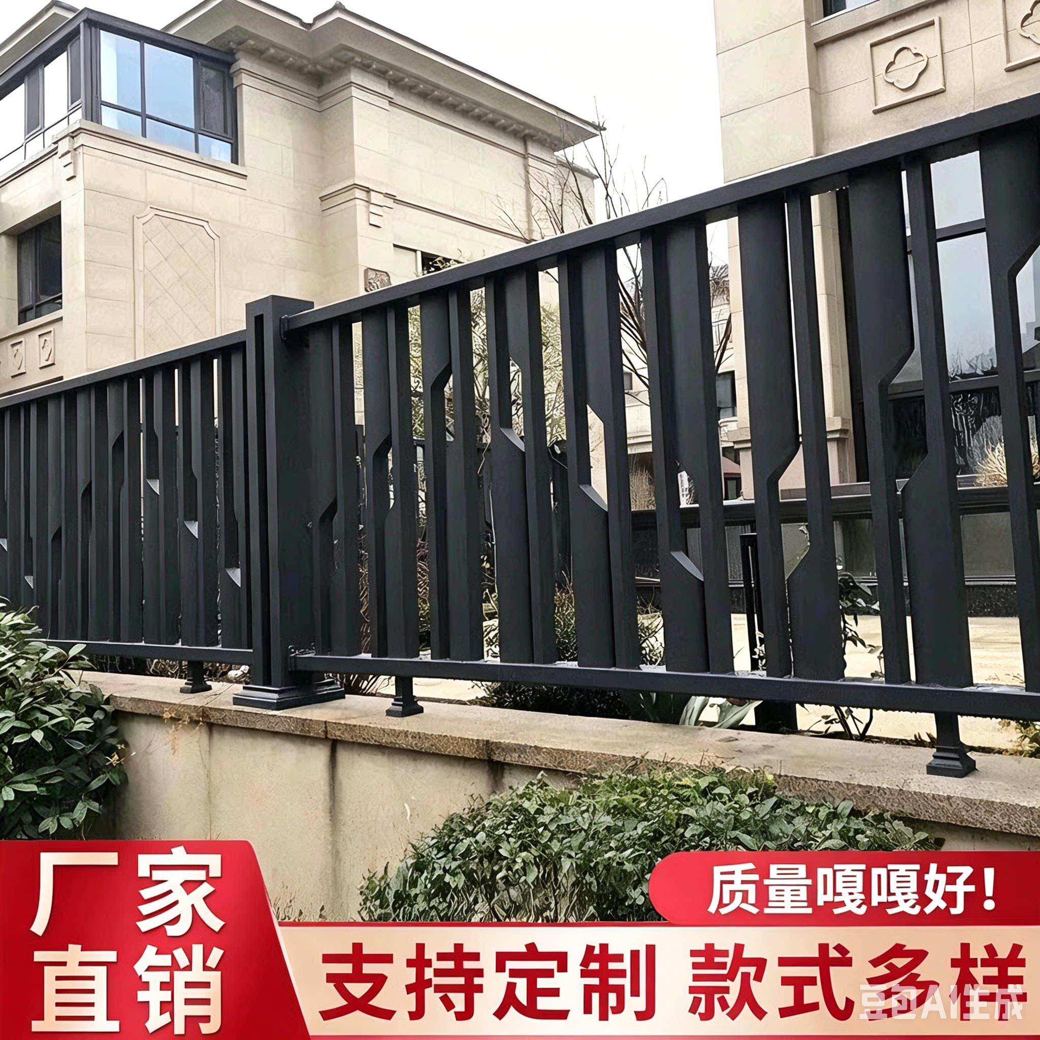 铝艺护栏别墅庭院栅栏铁艺围栏院墙新农村小区栏杆铝合金围墙护栏