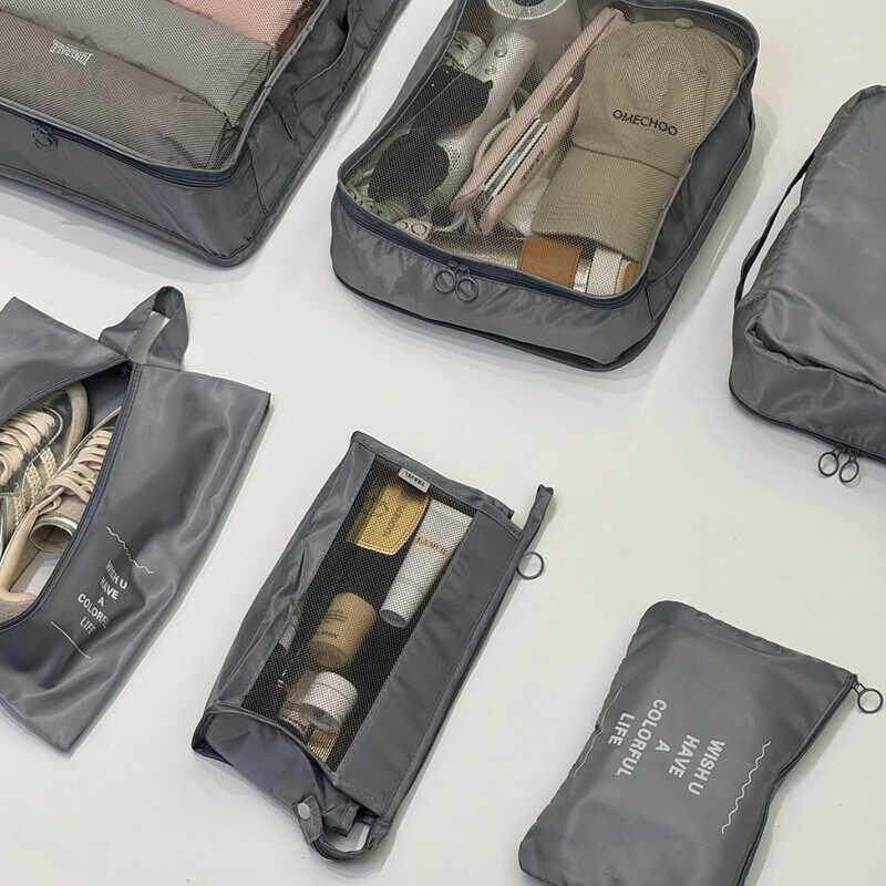 omechoo旅行收纳包行李箱收纳袋衣服鞋子内衣袋子旅游可携式分装