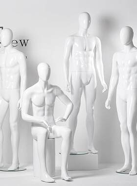 模特道具男全身展示架橱窗西服高档男装店服装店人台假人男模特架