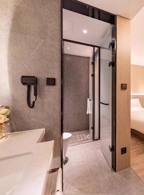 中式家VHZ具颗立板床新快标捷间客房酒店家具现板代床头柜床板式