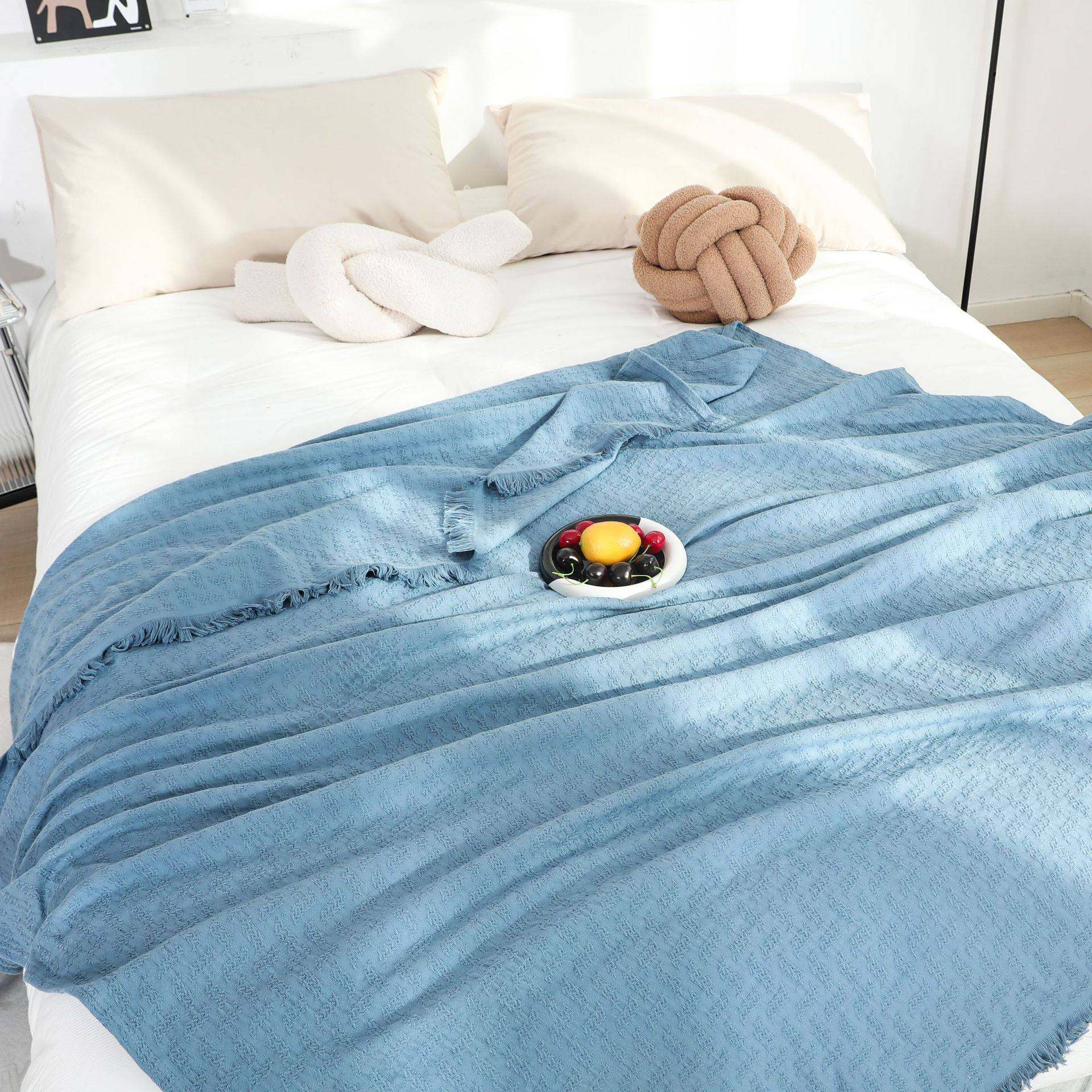 简约素色风格沙发套罩巾盖布四季通用沙发垫盖毯毛巾毯