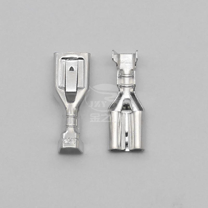 6.63自锁插簧端子DJ6VXK2-0J6.3B带锁散件25锁扣电源冲端压接线子