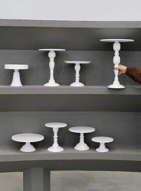 婚礼甜台CCB品主蛋糕架欧式白色蛋简约糕托盘铁艺甜品架婚庆道