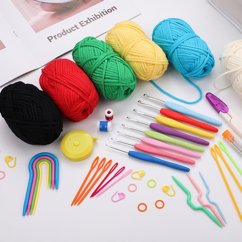 新款毛线编织具T986PR柄钩针软工手工编织针包钩针收纳线包