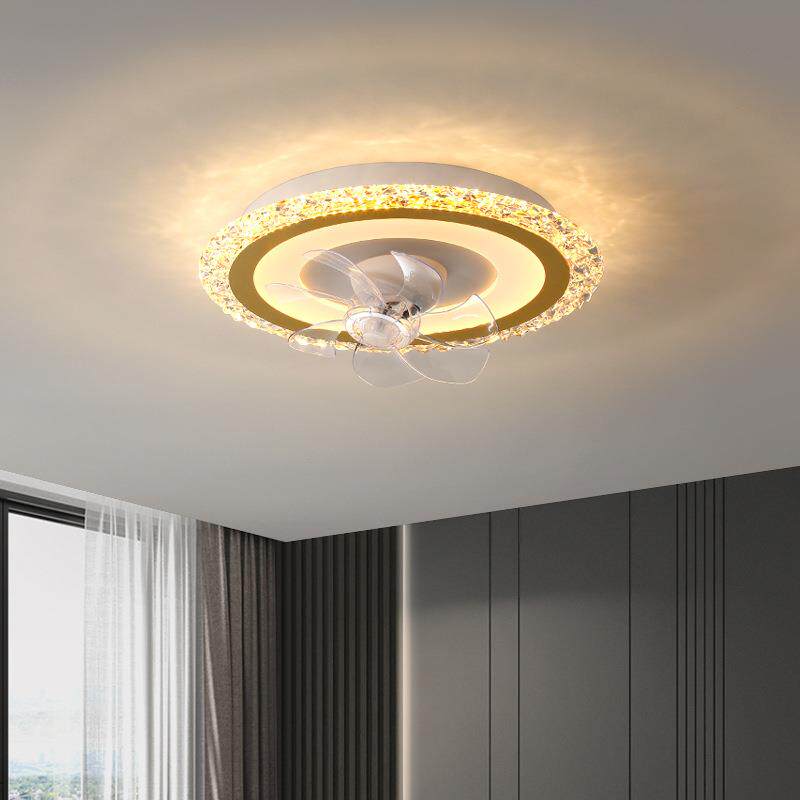 博风泳全LWN光护谱眼卧室儿扇灯轻奢创意童房主卧房间一体吊扇灯