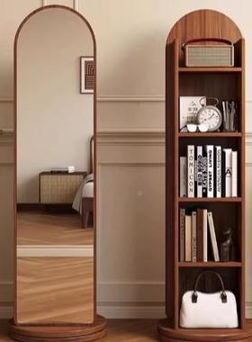 杂志书架EIT旋转储一体试衣镜旋穿衣镜落全身镜转地镜家物用客厅