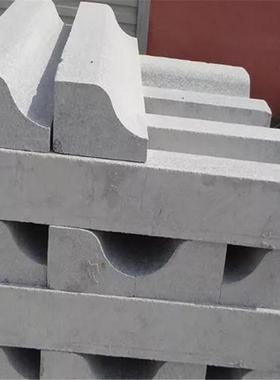 芝色麻白路岩沿石灰花岗牙路石白麻s型34624路缘石麻石道路侧石