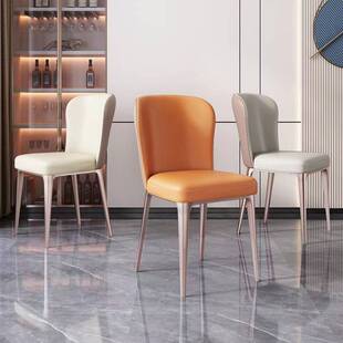 意式贝勒椅餐椅家用休闲简约铁艺餐椅凳子网红轻奢风软椅工厂货源