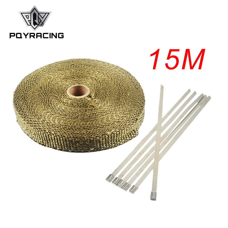 Ebay汽车排气管玻璃纤维隔热带附带6根不锈钢管子1"x 50 15米
