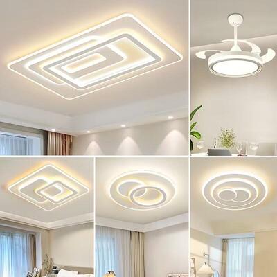 简298约创吸顶灯家用餐厅灯网红现代吸顶灯卧灯灯套具餐室意双环