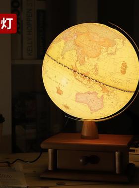 20m仿古球点灯高清中台648号地球仪灯c抽屉摆件面复桌古多功能