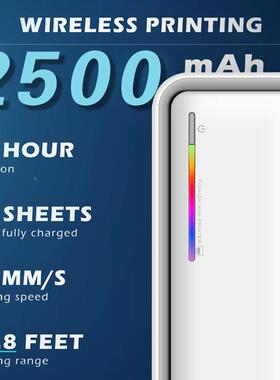 新便捷式A无用4热敏X9黑色标打印机家迷你热敏打印机办公品学习线