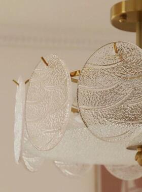 法式奢个性奶油风客装厅卧41735室复饰古玻轻璃吊灯民宿酒店书房