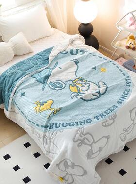 母婴棉a类层纯纱布盖毯高档芙四季卡十通云朵泡被加厚全棉ERW毛巾