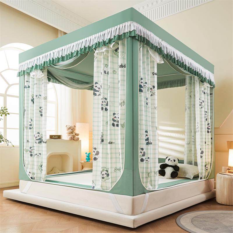 全罩式蚊帐家用卧室2025款高端婴WDK儿新包防摔蒙古遮光床厚帘布