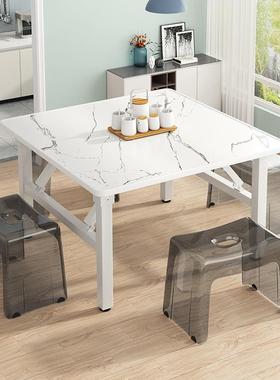 折叠方桌家用桌餐桌出租屋宿舍饭桌小地桌易摆桌户外烧简烤IEW摊