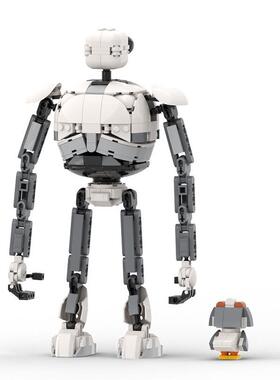 动画影视TehW粒ilPBFdRobot荒机器野人小颗男生拼搭玩具积木