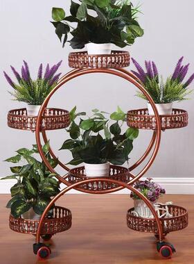 欧式铁花艺客厅花架吊兰单个地绿萝架子阳内台落式ZTQ室多层花盆