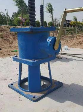 手轮侧PUC摇平推启闭机手摇电用两螺杆式手铸铁钢配制闸门五金机