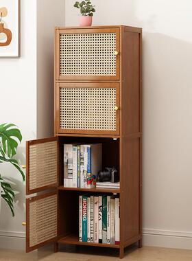 书柜现简约代门柜防尘格子柜组合立窄柜储物柜OZJ置物带书架落地