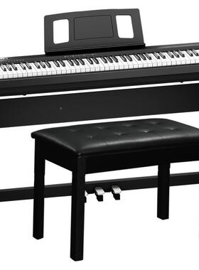 电钢琴fp1入8成人专业初学门携88重锤键家用能电钢便FP-1OGE智0