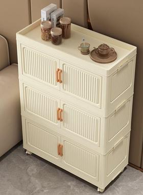 头柜折叠收纳柜加厚PGF多层柜用家卧室床头柜租屋床杂出物整理储