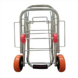 折叠行李车拉杆家用拖车手拉车语苏不锈钢便携式拉货车购物小拉车