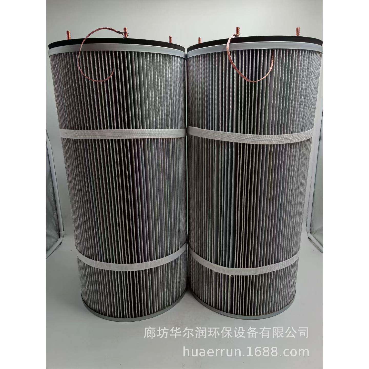 源头厂覆膜滤防齐全静电聚酯纤维除尘滤筒钢厂除尘芯滤螺家杆安装