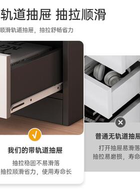 文件柜13845柜办公室桌下收纳柜木锁带矮柜抽屉柜质边柜储物柜落