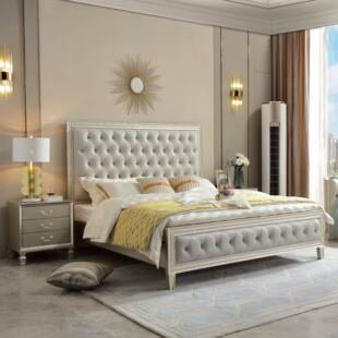 美式轻奢实床1米8主卧大床双人木床法62026公式气高端大高靠背主