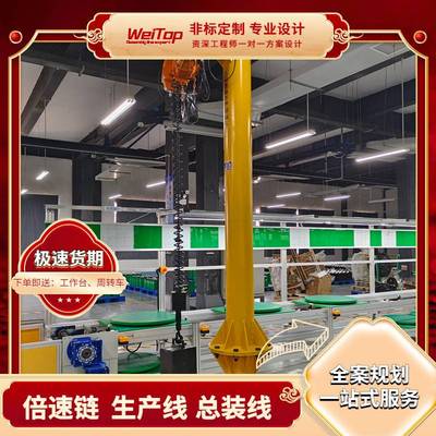 智能显示屏倍速链总装流水线工装板滚筒输送线厂区规划