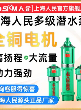 SRM上海人民QD多级潜水泵家用工业农用深井抽水机农田灌溉高扬程