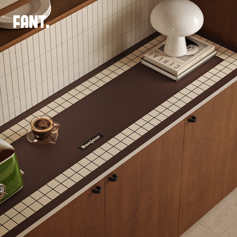 莫赛可变奏长方形边柜垫高级感电视柜桌垫可擦免洗入户门玄关柜垫