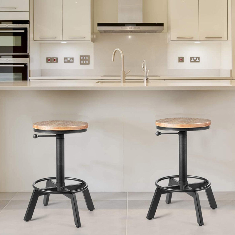 复古工业风酒吧椅铁艺吧台椅实木创意高脚椅休闲椅家用单人餐椅