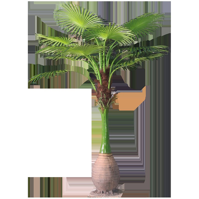 仿真酒瓶椰子树假大型室内 外玻璃钢绿植树装饰摆件植物椰树盆栽