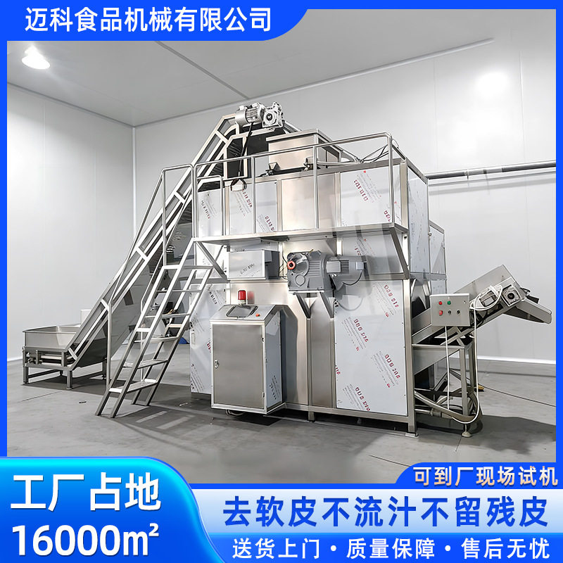 商用蒸汽去皮机生姜胡萝卜甜菜脱皮设备速冻果蔬罐头加工去皮机器