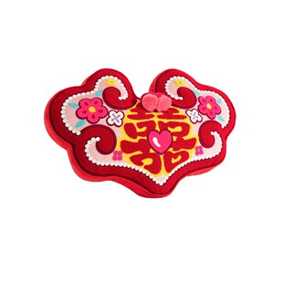 孚旺达鸳鸯佳偶抱枕婚房布置装饰红色喜字结婚礼物高档喜庆靠