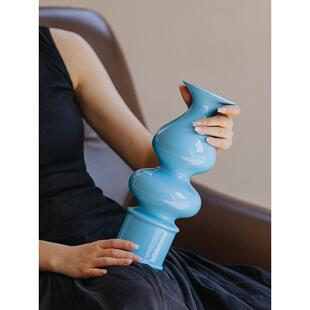 海洋美术馆·富禄宝瓶蔚蓝葫芦陶瓷书房宋风东方美学入口摆件