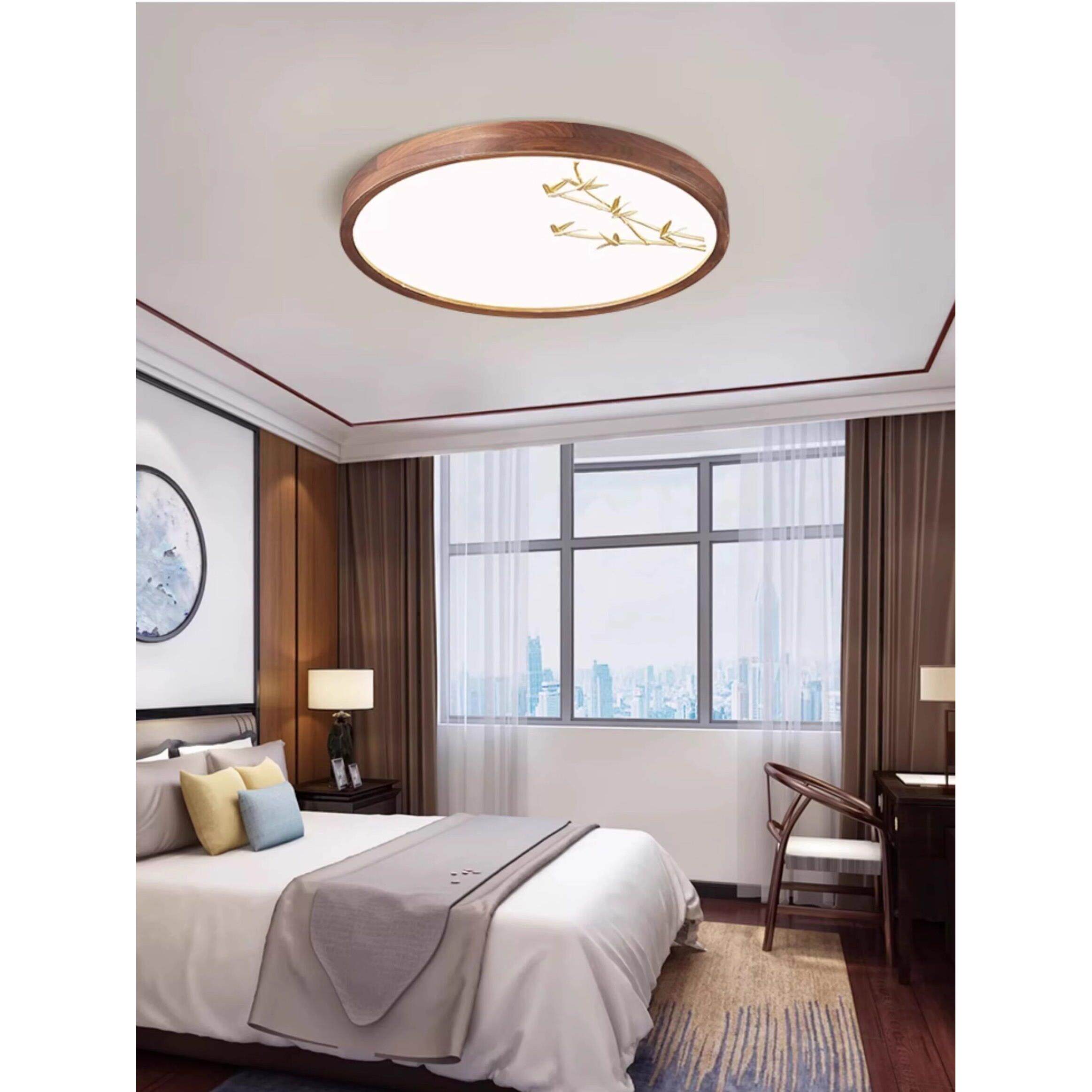 新中国风全铜禅宗中国风宋代美学极简灯光豪华餐厅茶几书房卧室吸