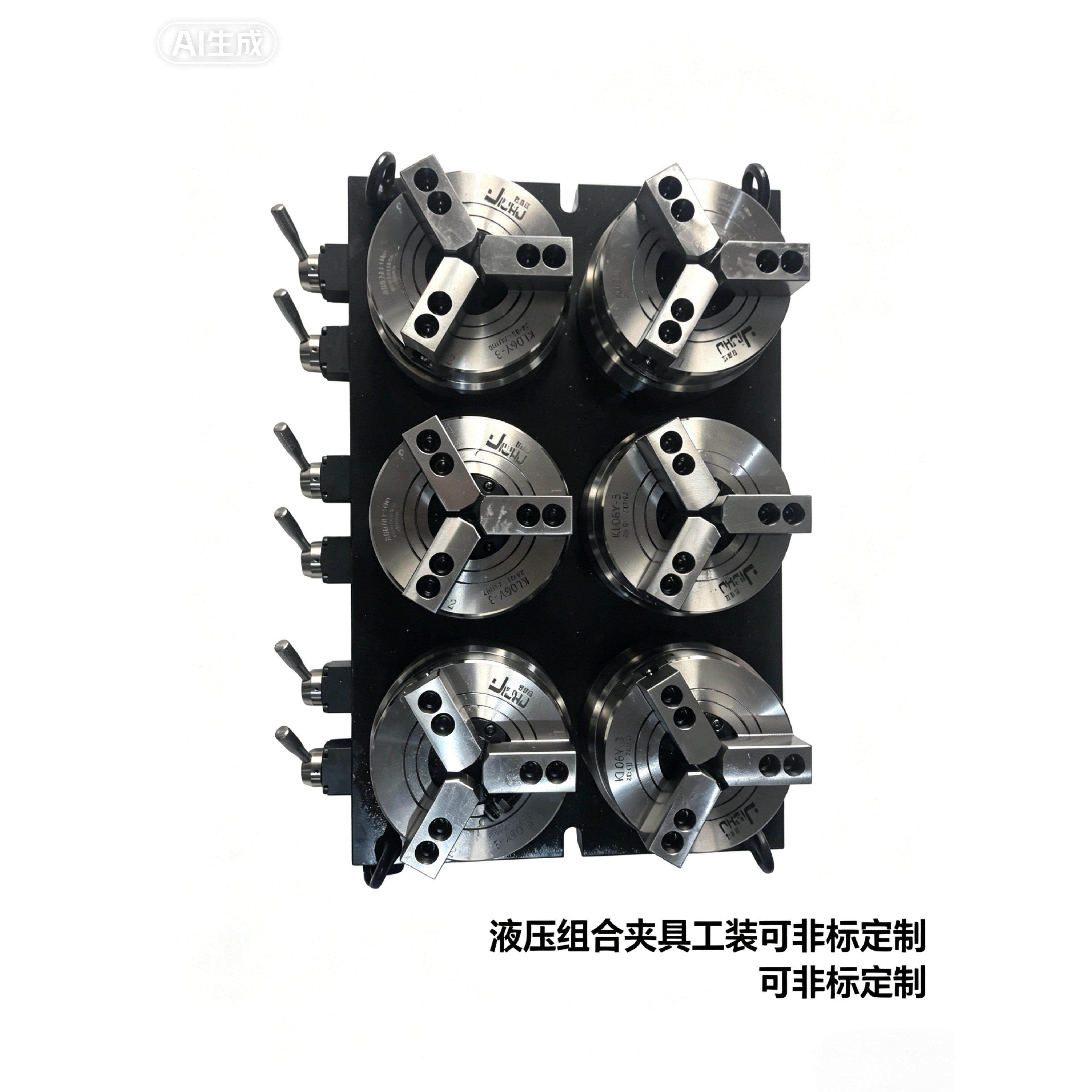 立式多工位组合气动液压卡盘夹具