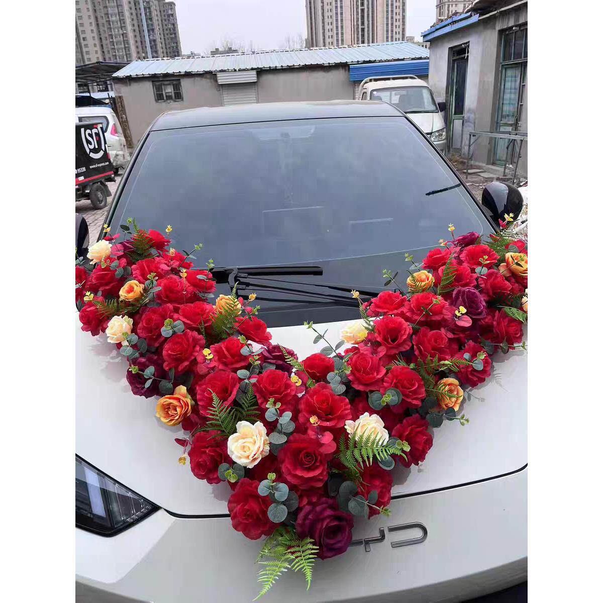 结婚礼车头花大V车头花婚礼车头花装饰车头花结婚礼车头花装饰车