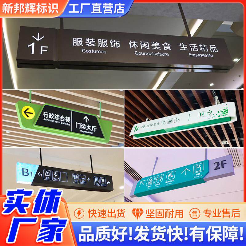商场吊牌医院导向牌超市卫生间悬挂双面镂空灯箱地下车库灯箱定做