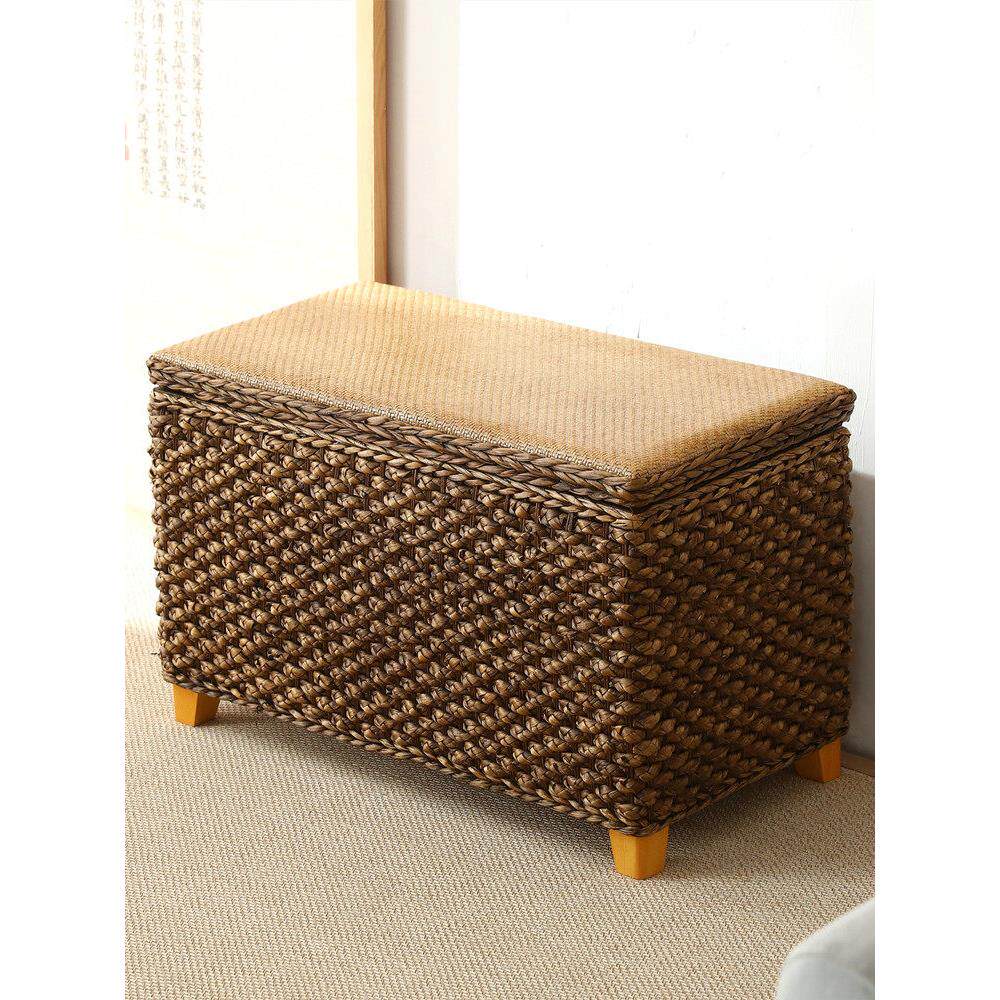 实木藤编换鞋凳子家用矮凳门口阳台玄关脚踏坐凳收纳箱储物凳可坐