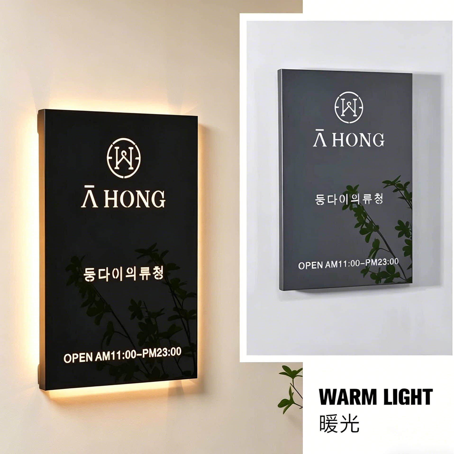 灯箱广告牌不锈钢镜面广告牌匾门头定制展示牌定做高级工作室招牌