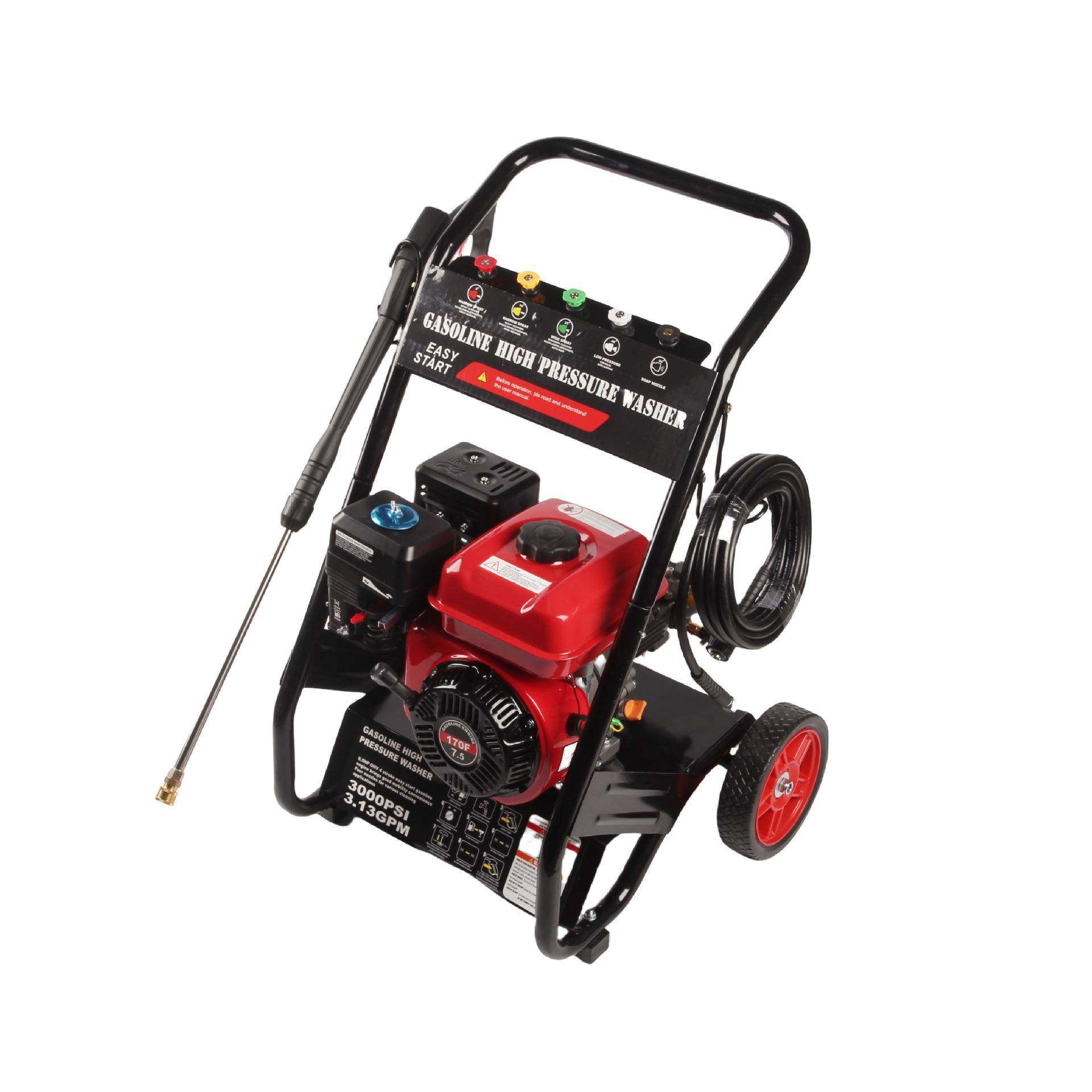 5马力免换阀斜盘泵推车式汽油高压洗车机洗地机清洗机