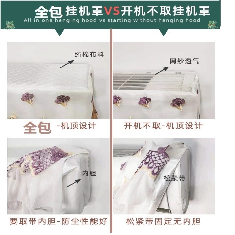 专用于卡萨帝2匹星云壁挂式空调挂机防尘罩 CS1BB(81)U1蕾丝