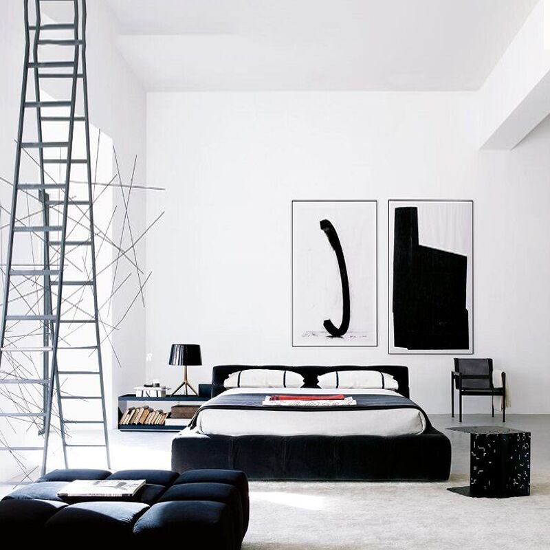 床简约皮床1.8米人小户型婚床软靠锐仕布艺设计师定制家具