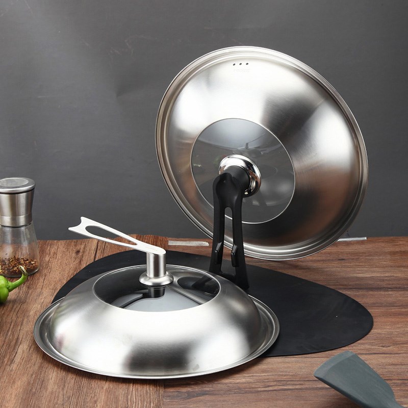 30不锈钢锅盖家用炒菜通用炒锅圆形玻璃30寸32cm汤锅3厘米盖子