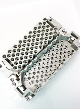 重载连接器64芯针 矩形航空插头 HDC-HEEE-064-M/F针 16A冷压接头