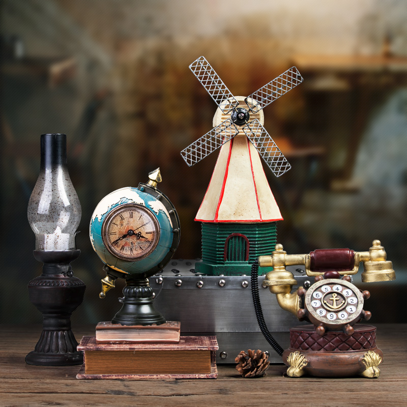 复古小摆件餐厅酒吧店铺软装饰品工艺品缝纫机咖啡馆创意酒柜摆设